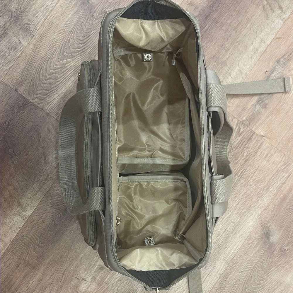 Sarah Wells Taupe Baby Backpack Diaper Bag
